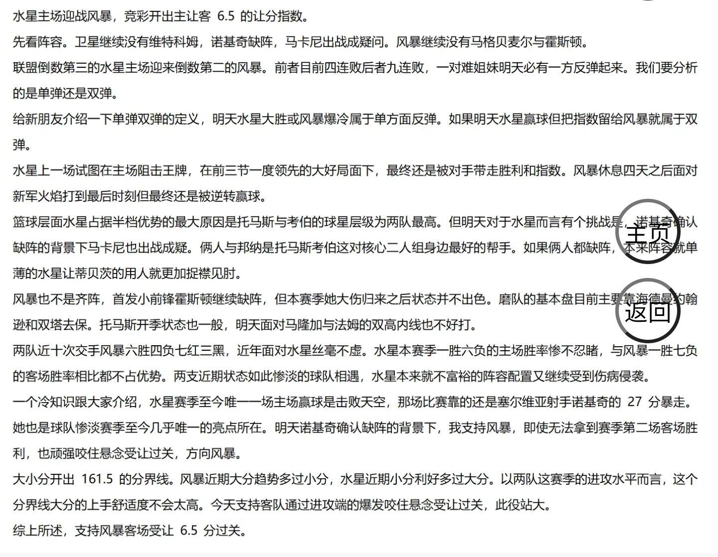 段冉 WNBA 风暴vs水星